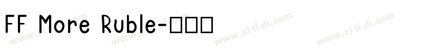 FF More Ruble字体转换